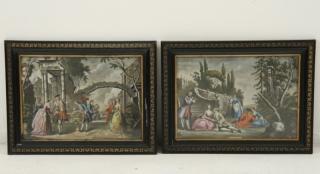 Appraisal: GROUP OF FRAMED COLORED PRINTS GROUP OF DECORATIVE FRAMED COLORED