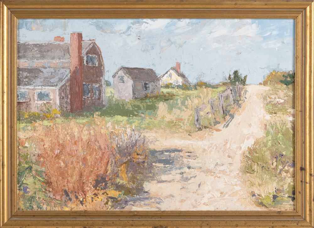 Appraisal: PROVINCETOWN SCHOOL TH CENTURY COTTAGES OIL ON MASONITE X FRAMED