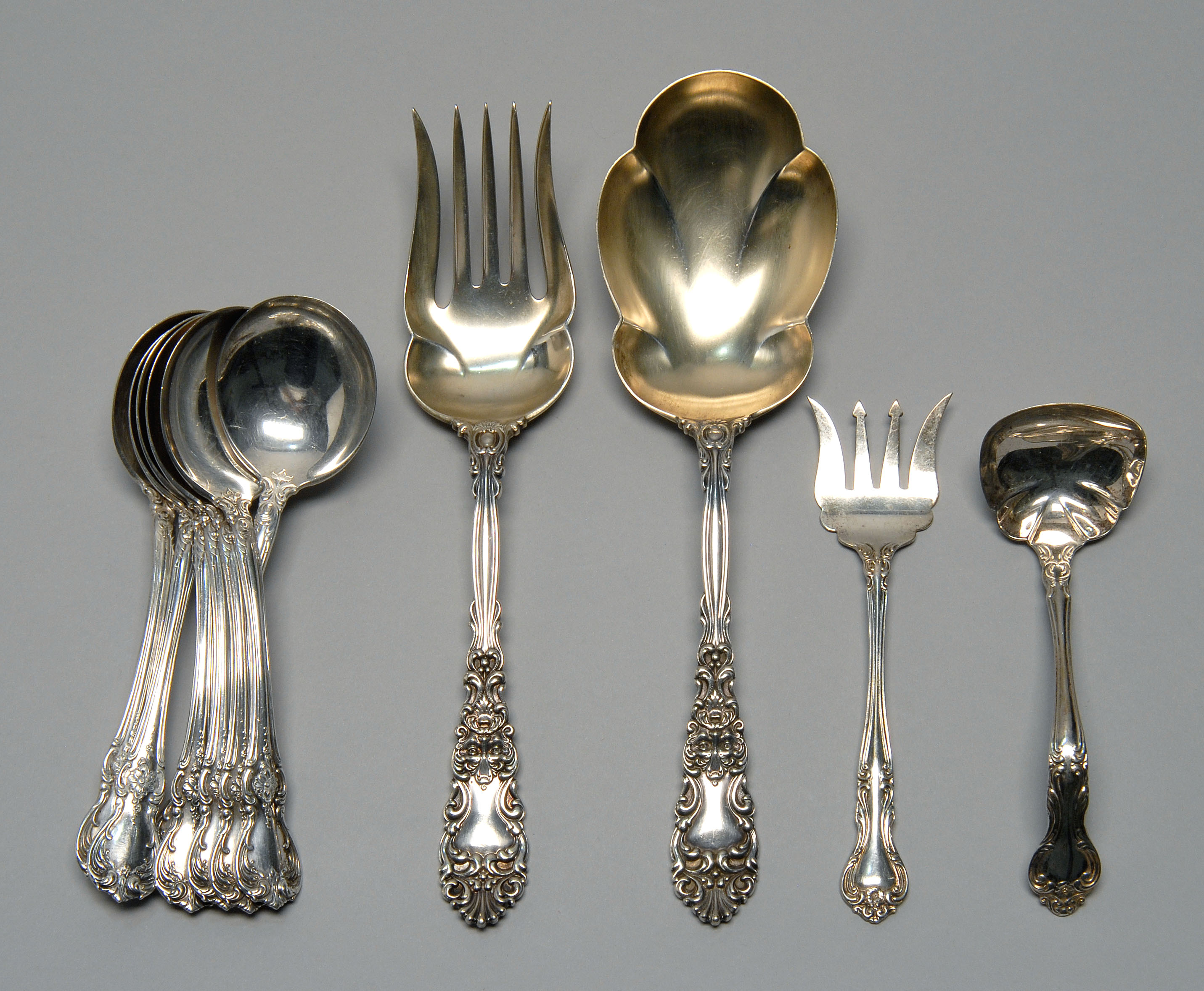 Appraisal: TOWLE MFG CO STERLING SILVER SALAD SET In the North