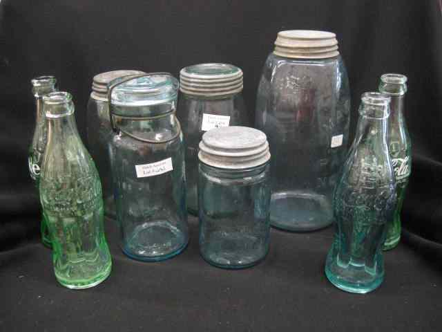 Appraisal: Bottles Canning Jars includes ''The Gem'' Mason's Atlas other fruit