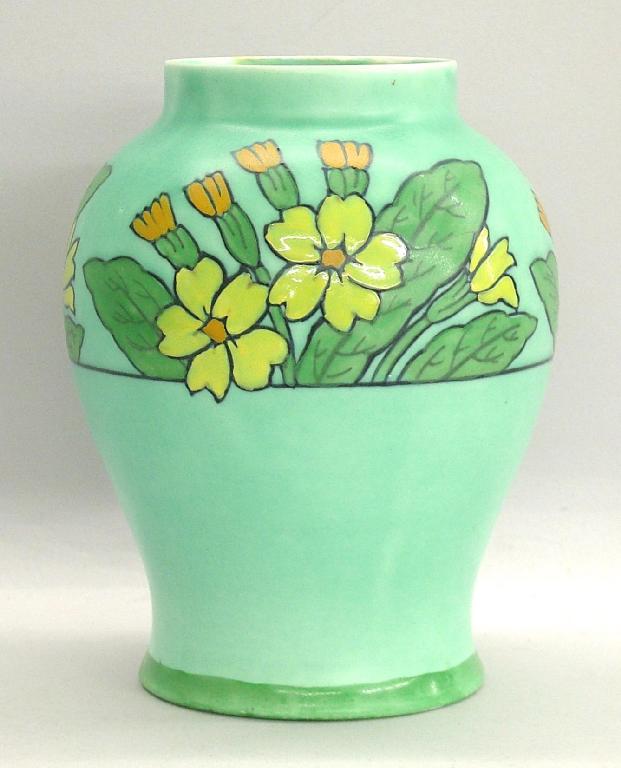 Appraisal: Charlotte Rhead Crown Ducal 'Primula' vase pattern no signed high