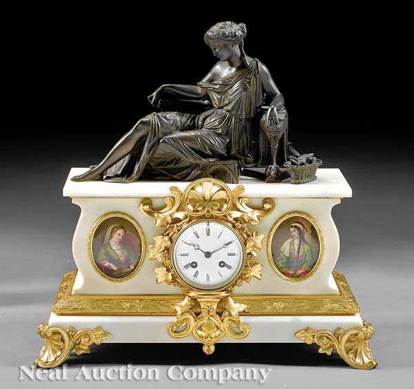 Appraisal: A Fine Napoleon III Bronze Dor and White Marble Mantel