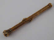 Appraisal: A yellow metal tests ct gold Victorian combination pen pencil