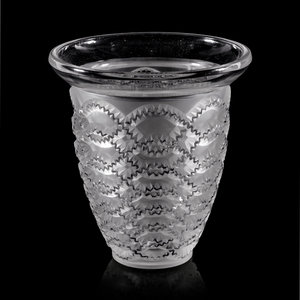 Appraisal: A Lalique Guirlandes Vase Circa signed 'R LALIQUE' on underside