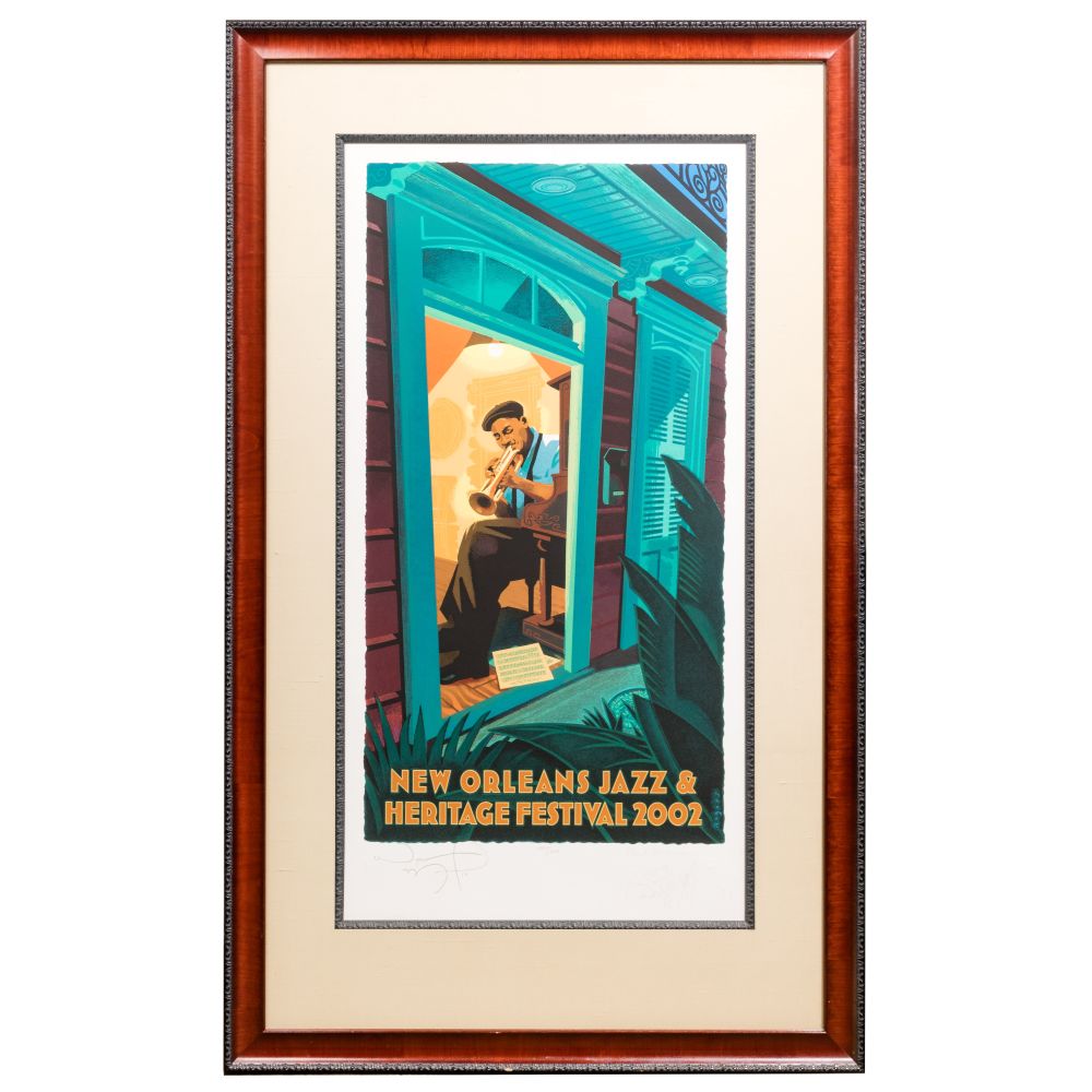 Appraisal: WYNTON MARSALIS AND PAUL ROGERS NEW ORLEANS JAZZ FEST LITHOGRAPH