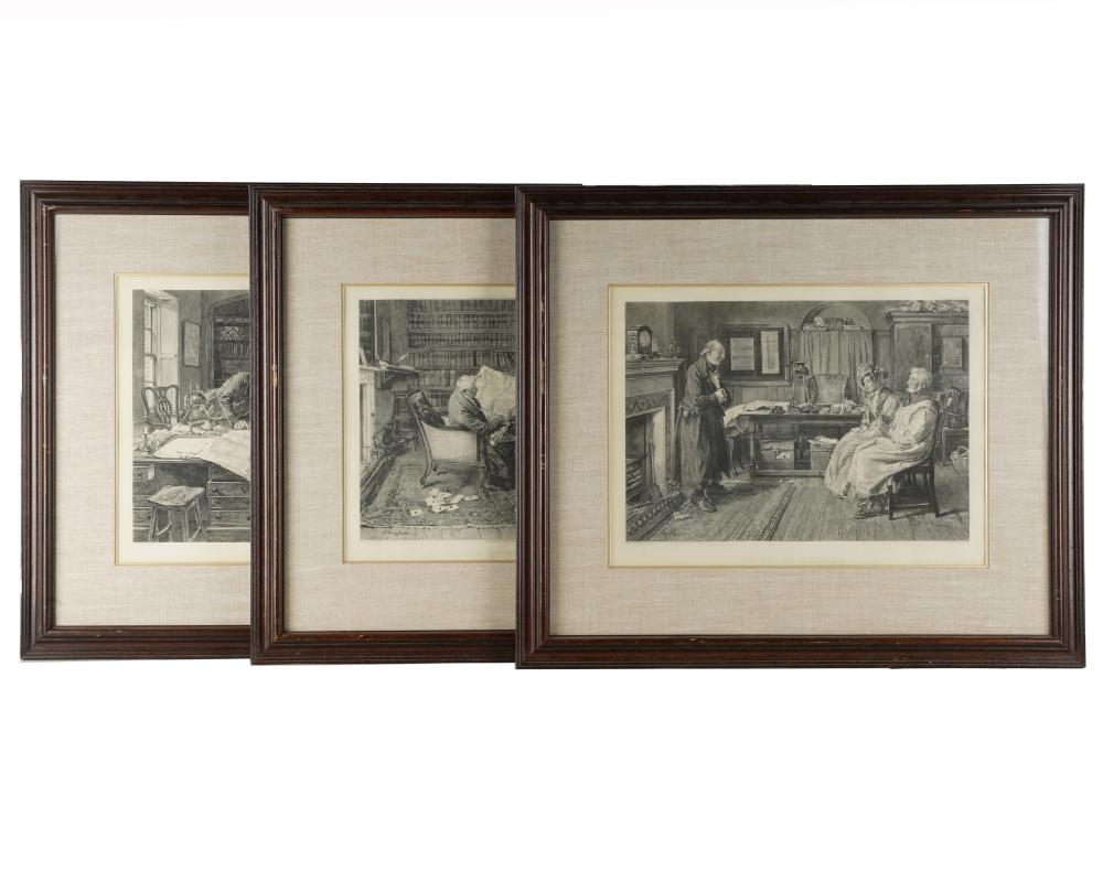 Appraisal: WALTER DENDY SADLER - THREE ETCHINGSeach etched by James Dobie