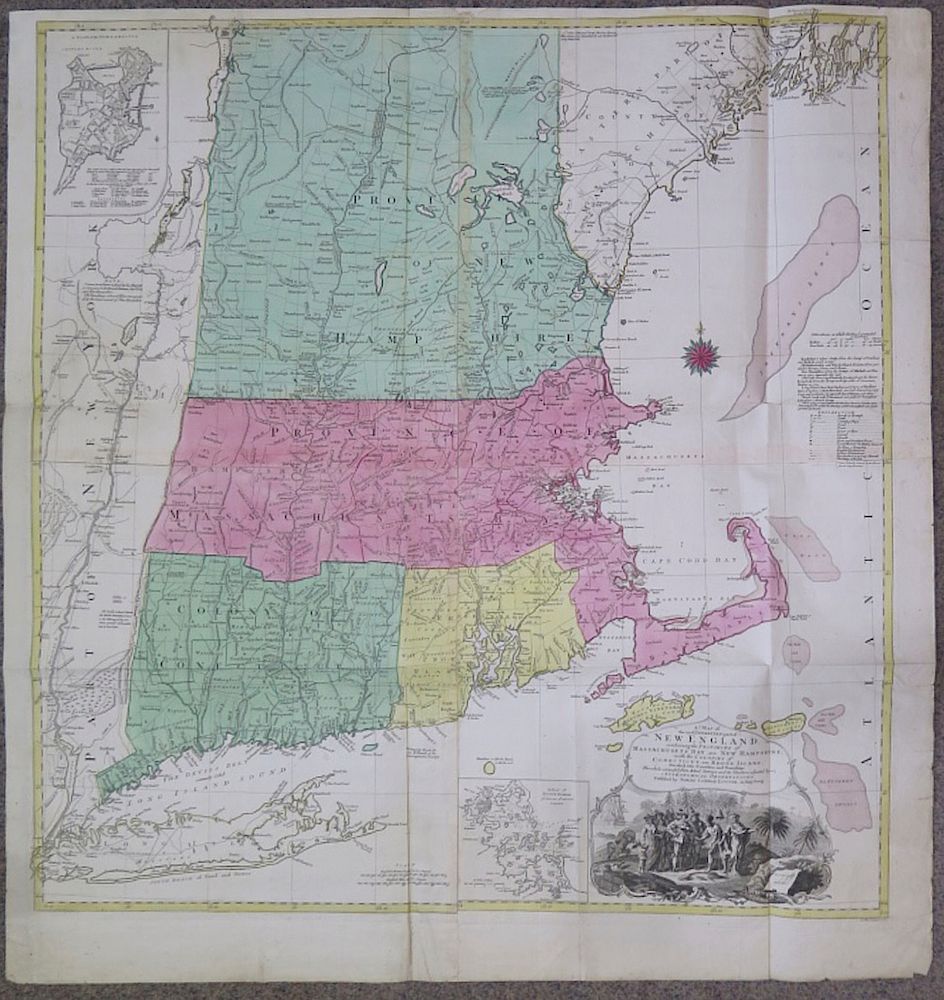 Appraisal: Tobias Lotter Map of New England Tobias Conrad Lotter -