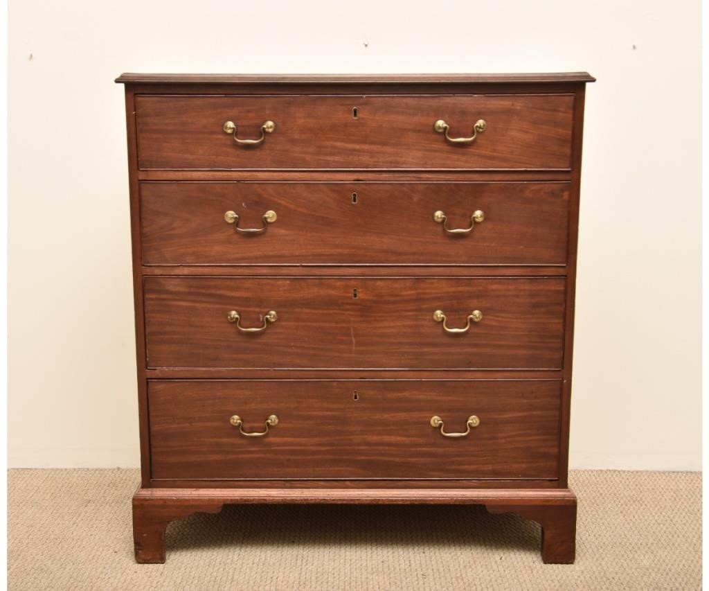 Appraisal: Georgian mahogany chest of drawers circa h x w x