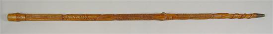 Appraisal: Craddock Thomas Jefferson - Jefferson Cane Early th Century With