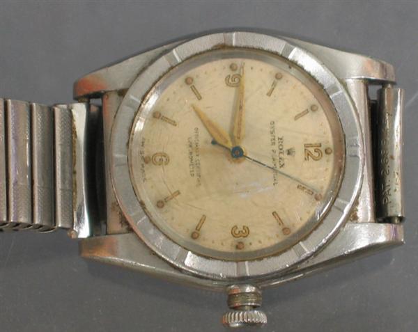 Appraisal: Rolex j Oyster Perpetual bubbleback man's wrist watch RF running