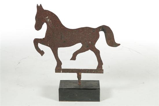 Appraisal: FOLK ART HORSE SILHOUETTE American mid th century sheet iron