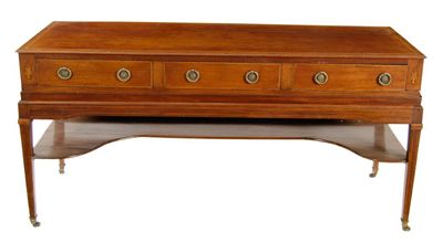 Appraisal: A mahogany three drawer sideboard converted from an early th