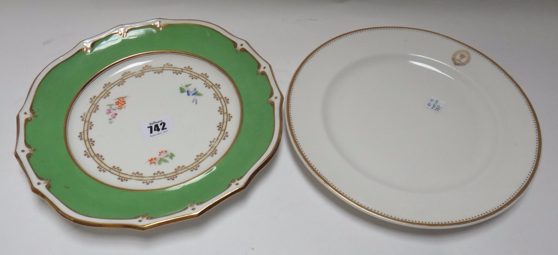 Appraisal: A Davenport porcelain part dinner service circa printed and coloured