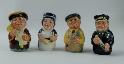 Appraisal: Royal Doulton Doultonville toby jugs Golfer D Nurse sifter D