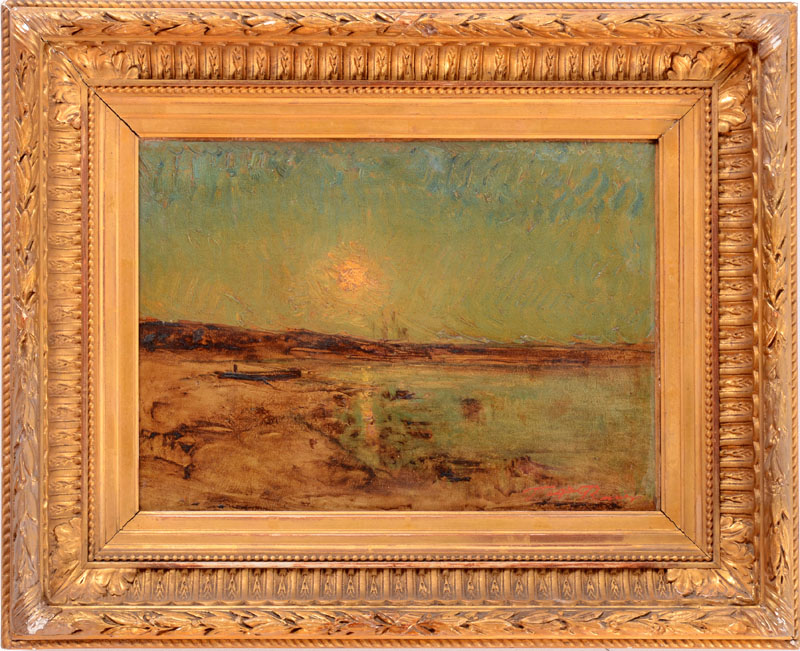 Appraisal: FRAN OIS AUGUSTE RAVIER - PAYSAGE Oil on canvas 'FA