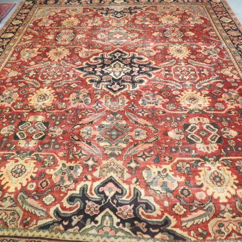 Appraisal: Mahal Persian Handmade Room Size Rug fancy florals salmon field