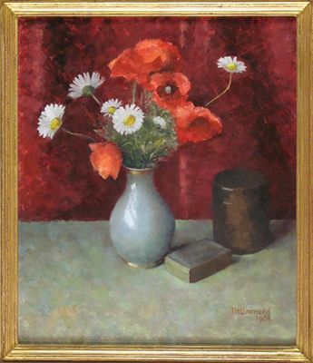 Appraisal: Tom Henslow Barnard b Poppies and Daisies Signed and dated