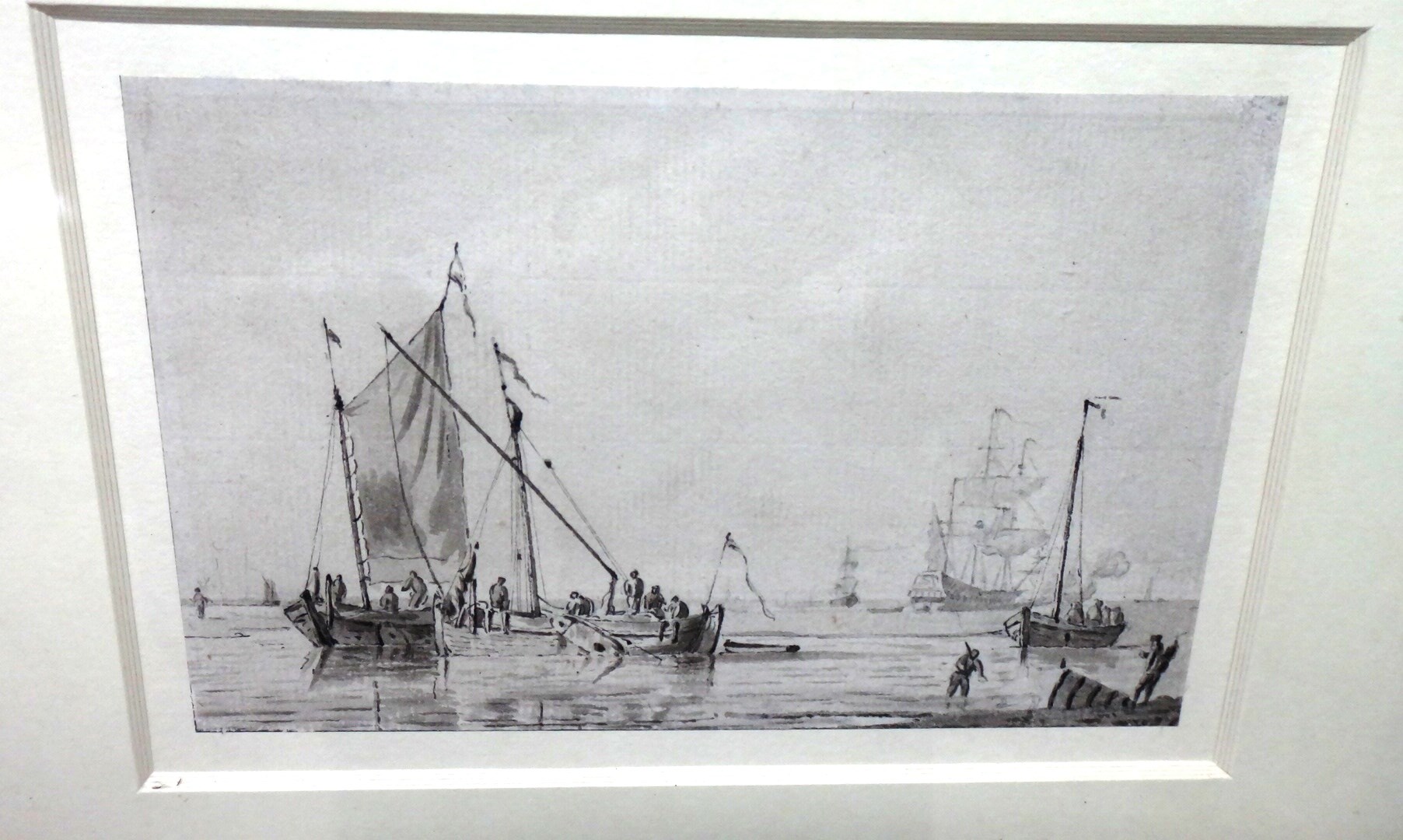 Appraisal: Francis Swaine - Dutch small ships lying inshore pen ink