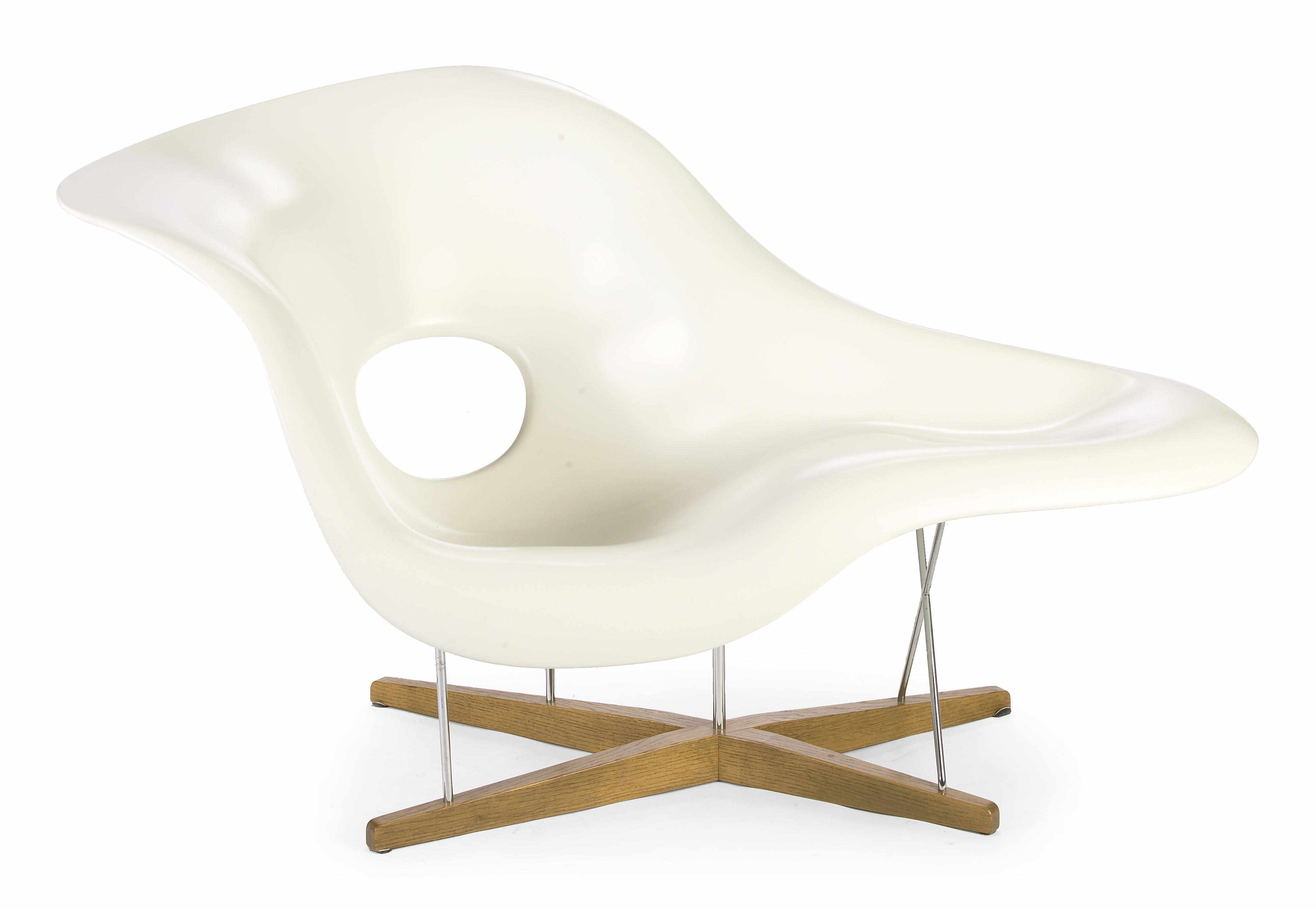 Appraisal: A Charles and Ray Eames fiberglass steel and oak 'La