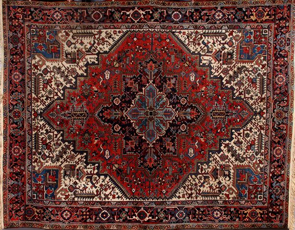 Appraisal: Antique Persian Heriz rug ' x ' EST