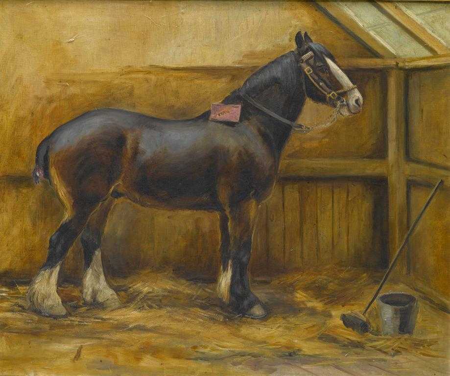 Appraisal: MARY BURTON PORTRAIT OF A PRIZE WINNING HORSE IN A