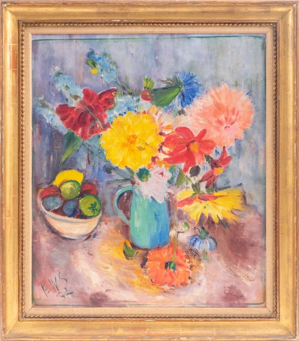 Appraisal: WAGNER FLORAL STILL LIFE OIL ON CANVAS Wagner signed Floral