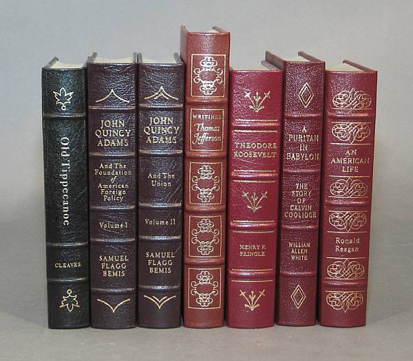 Appraisal: BINDINGS Lot of Easton Press books all relating to American