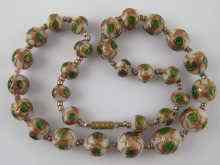 Appraisal: A Venetian glass bead necklace cm long