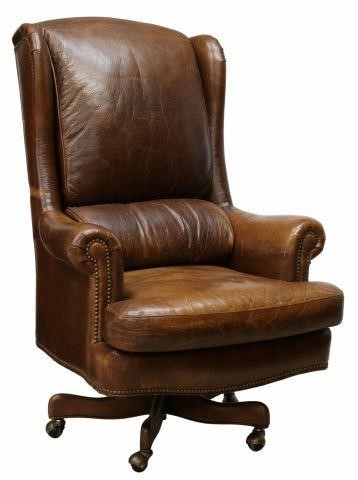 Appraisal: Hancock and Moore Wrenn leather executive office chair late th