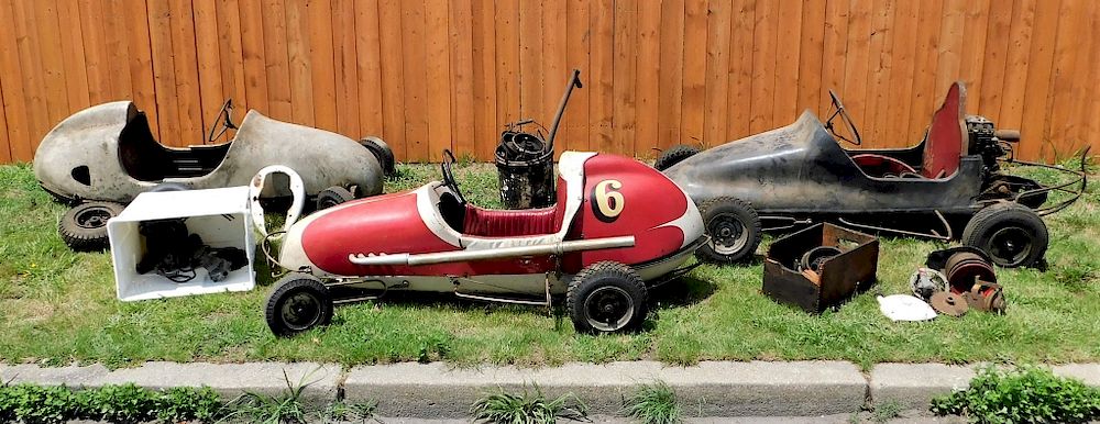 Appraisal: Vintage American Quarter Midget Racing Go-Karts United States Circa Includes