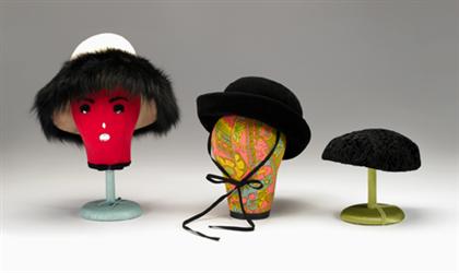 Appraisal: Three designer winter hats s One a Persian lamb small