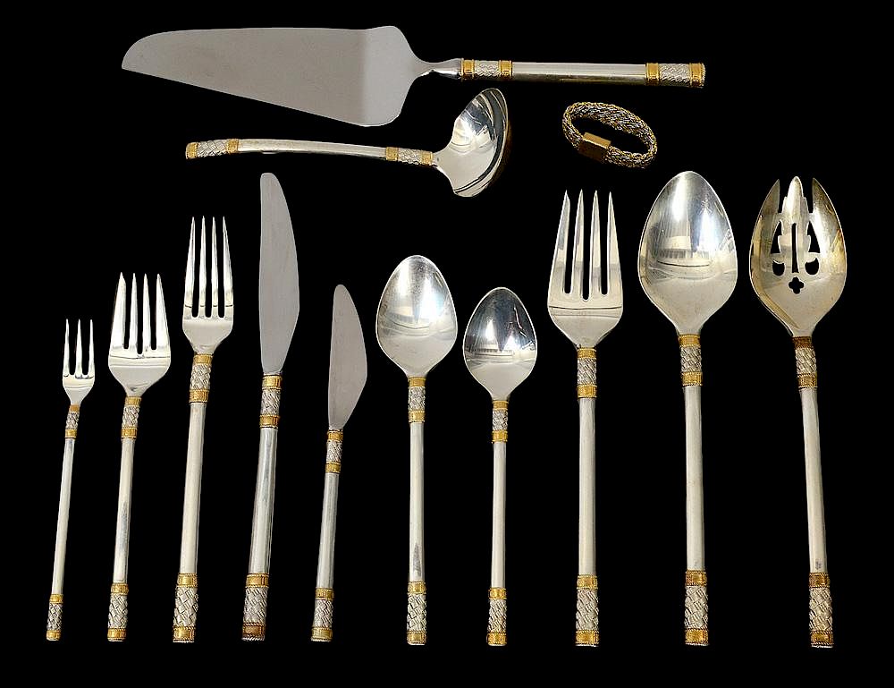 Appraisal: ONE HUNDRED NINETY-ONE PARCEL GILT STERLING SILVER PART FLATWARE SET