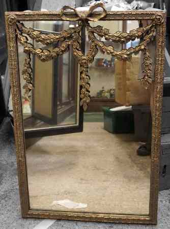 Appraisal: Gilt Mirror with Rose MIR