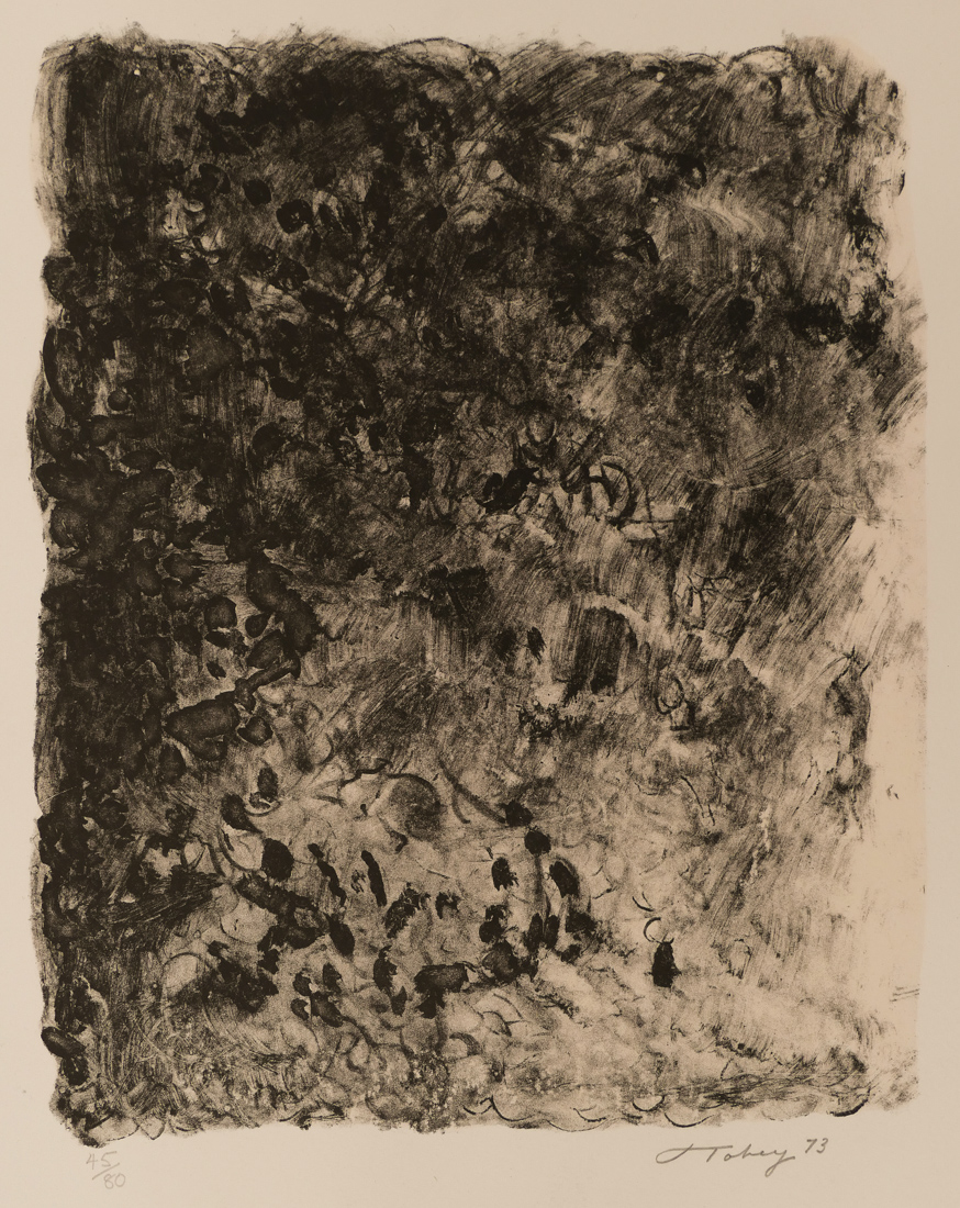 Appraisal: Mark Tobey - Washington ''Untitled'' Abstraction Lithograph ''x '' Sheet