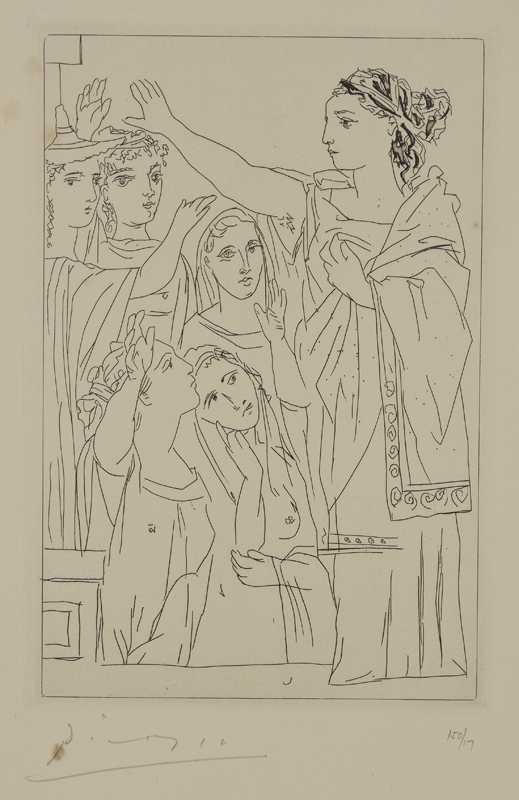 Appraisal: PICASSO Pablo Spanish - ''Serment des Femmes'' from Lysistrata Etching