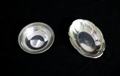 Appraisal: Two American sterling silver bowls Gorham one of shaped oval