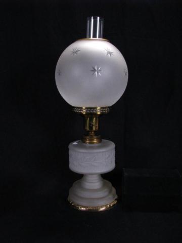 Appraisal: Group of lamps including reproduction red satin glass hurricane reproduction