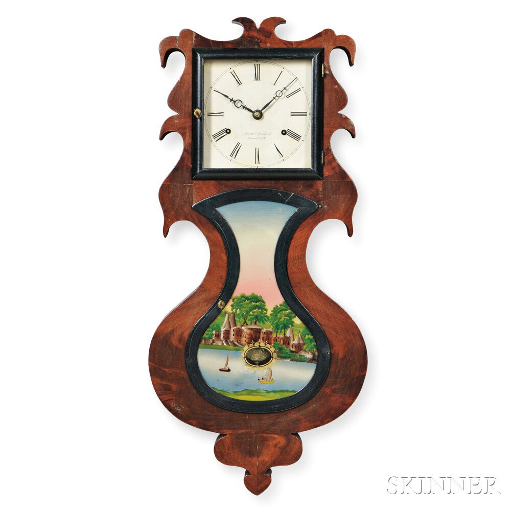 Appraisal: Smith and Goodrich Wall Acorn Clock Bristol Connecticut c the