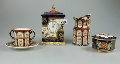 Appraisal: A collection of Masons items to include Double landscape clock