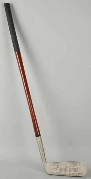 Appraisal: s Oversized Golf Club Award Description Marked Steel Founders Society