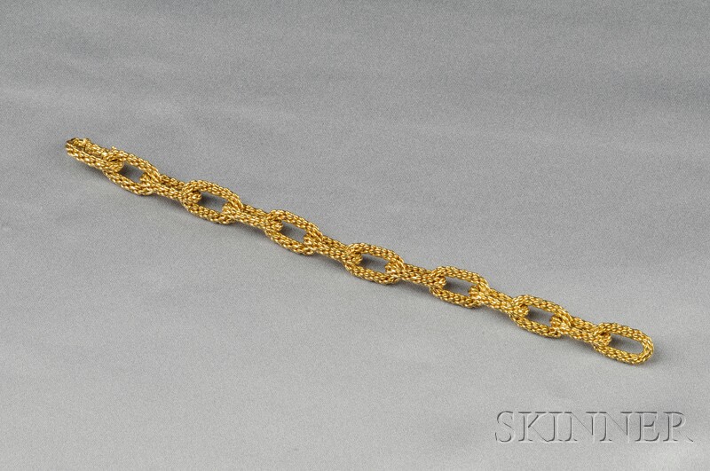 Appraisal: kt Gold Bracelet Tiffany Co France composed of ropetwist links