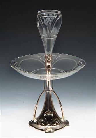 Appraisal: A W M F CENTRE STAND with glass bowl and