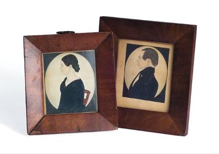 Appraisal: JUSTUS DALEE AMERICAN - TWO PORTRAIT MINIATURES A WOMAN SEATED