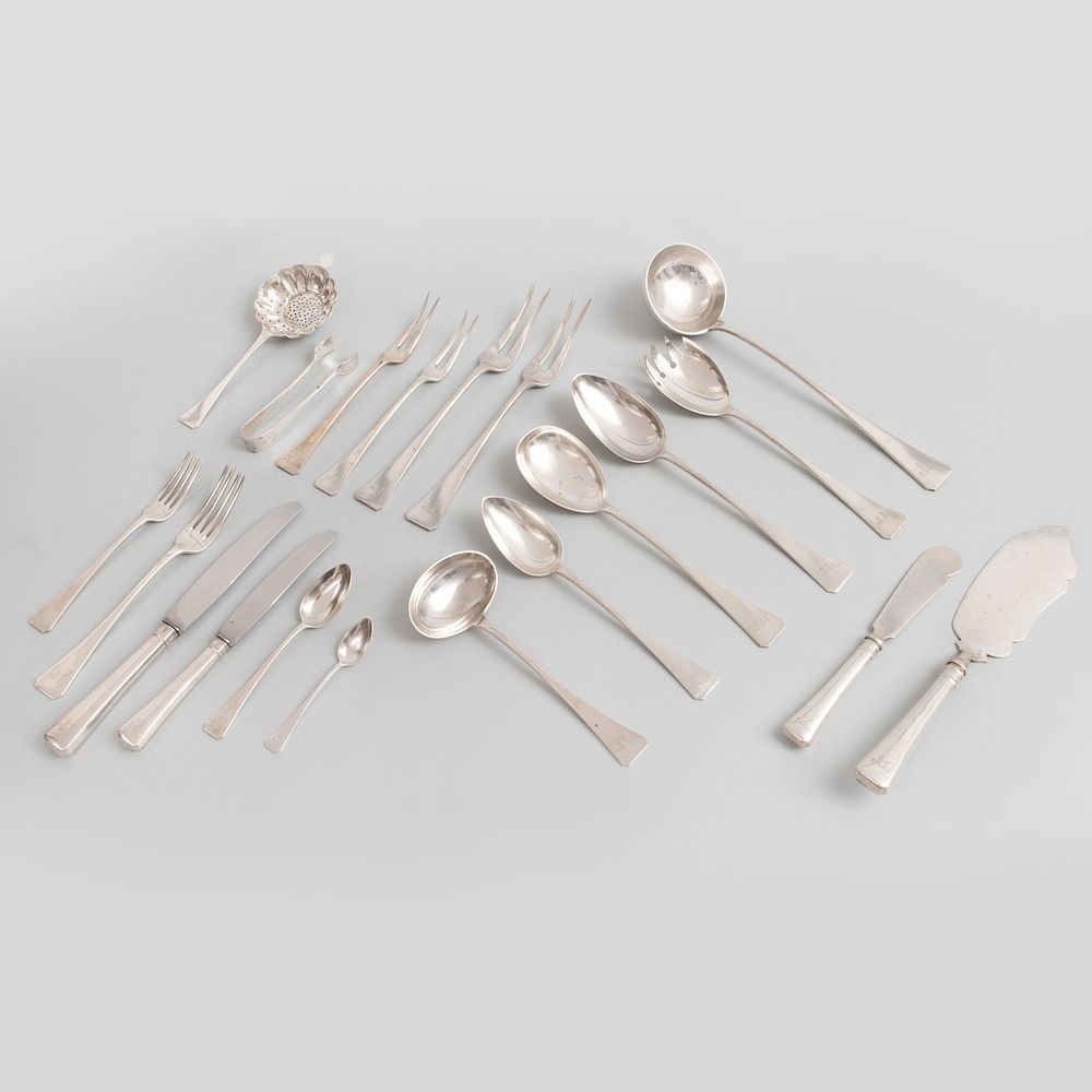 Appraisal: Hungarian Silver Part Flatware Service Marked ' ' - most