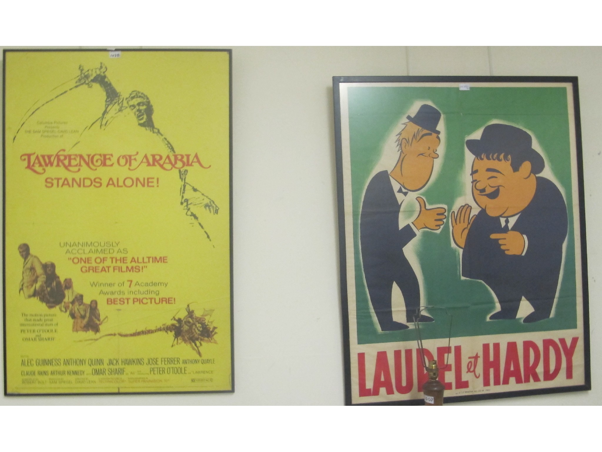 Appraisal: Poster - Lawrence of Arabia and Laurel and Hardy