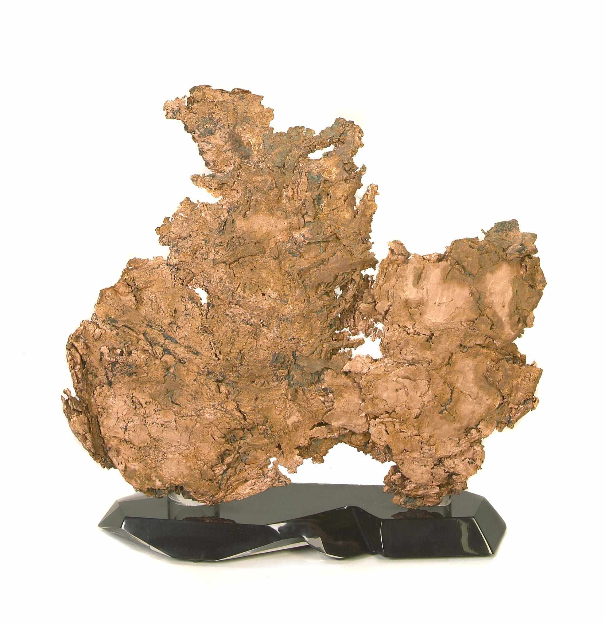 Appraisal: Without Reserve Native Copper Specimen on Base A naturally beautiful