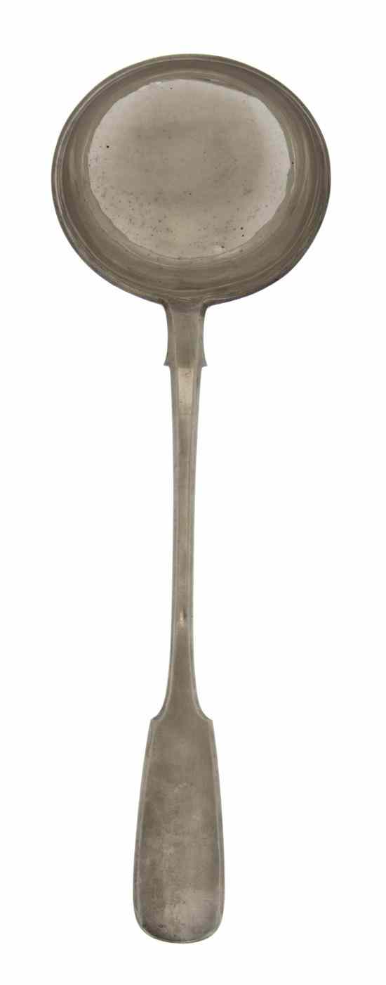 Appraisal: A Russian Silver Ladle having a fiddleback handle and a