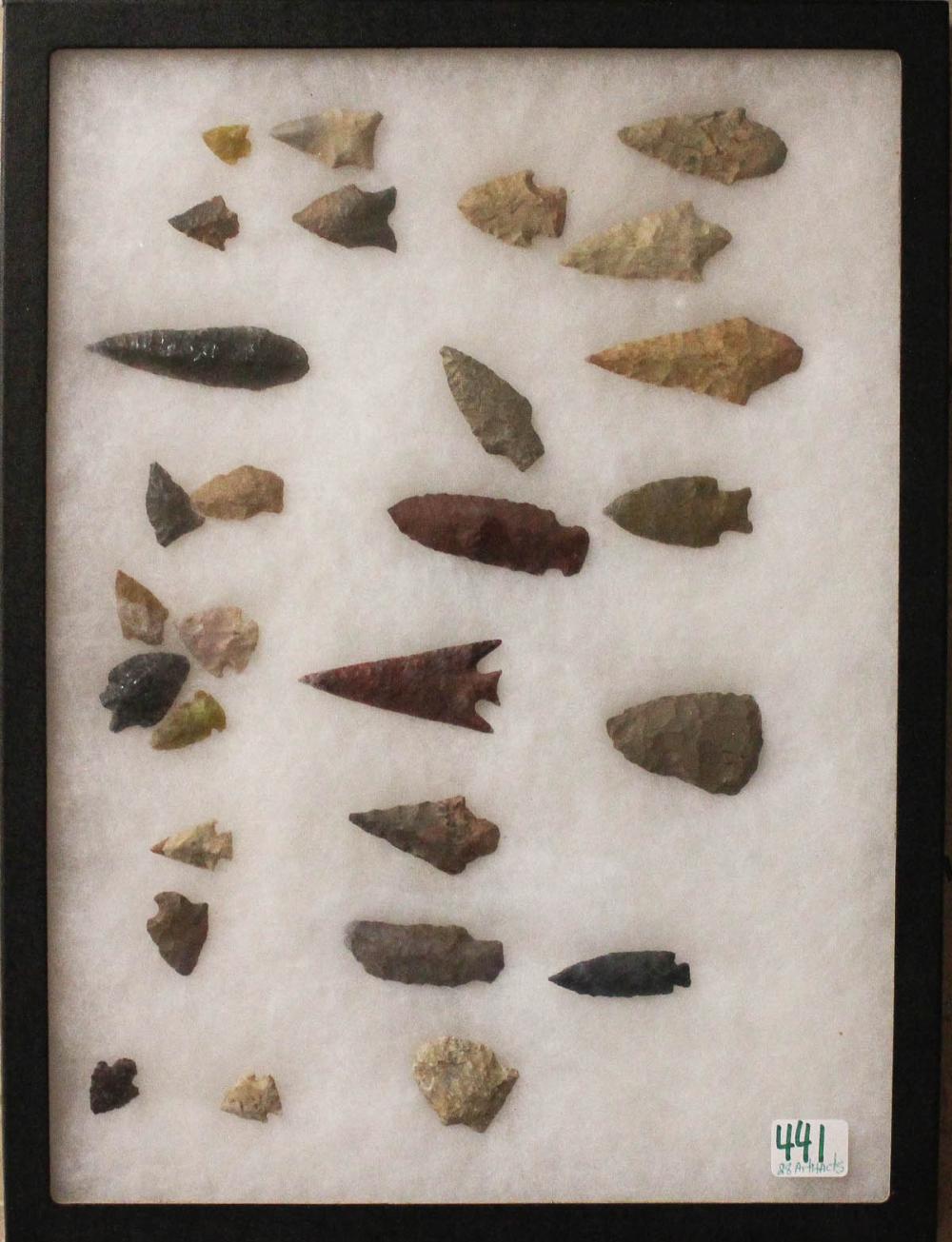 Appraisal: COLLECTION OF NATIVE AMERICAN ARROW AND SPEAR POINTS all are