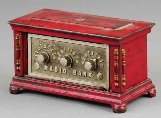 Appraisal: RADIO STILL BANK WITH THREE DIALS LARGE Kenton cast iron