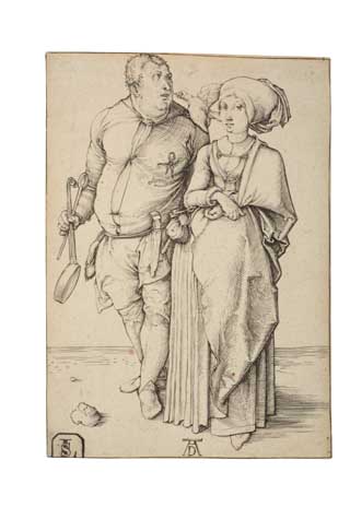 Appraisal: ALBRECHT D RER The Cook and His Wife Engraving circa